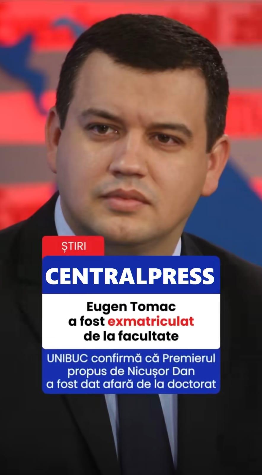 Tomac Podrum Eugen Tomac a fost exmatriculat de la Universitatea București! Îl mai ...